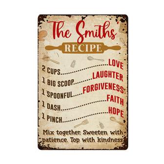 Personalized Family Rules Metal Sign for Kitchen - Thegiftio UK