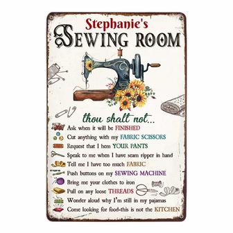 Personalized Metal Sign for Sewing Room Decor - Thegiftio UK