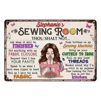 Personalized Metal Sign for Sewing Room Decor - Thegiftio UK