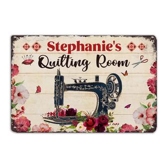 Personalized Metal Sign for Quilting Sewing Room - Thegiftio UK