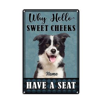 Personalized Dog Photo Metal Sign for Bathroom Decor - Thegiftio UK
