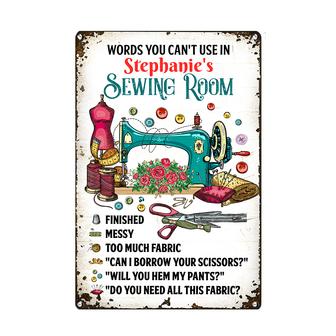 Personalized Metal Sign for Sewing Room Decor - Thegiftio UK