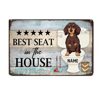 Personalized Dog Seat Metal Sign for Home Decor - Thegiftio UK