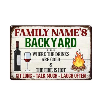 Personalized Metal Sign for Backyard Decor - Thegiftio UK
