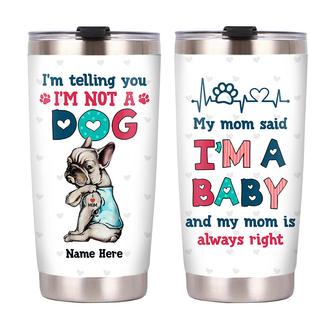 Personalized Dog Mom Baby Steel Tumbler DB12 81O53 - Thegiftio UK