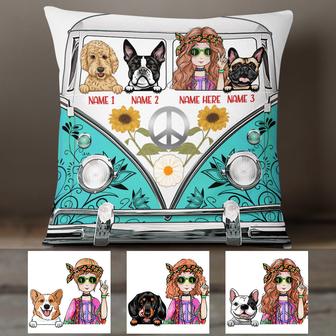 Personalized Dog Hippie Van Pillow - Thegiftio UK