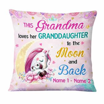 Personalized Mom Grandma Daughter Granddaughter Unicorn Pillow - Thegiftio UK