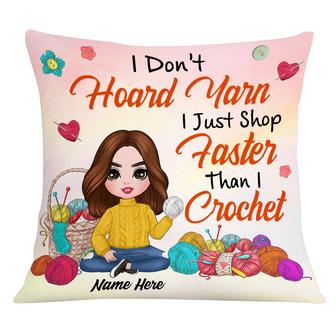 Personalized Gift For Crochet, Love Crochet Girl Pillow - Thegiftio UK