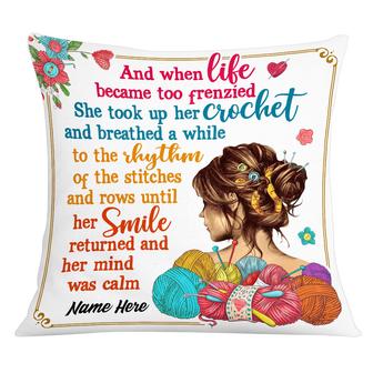 Personalized Crochet Gift, Gift For Crochet, Love Crochet Girl Pillow - Thegiftio UK