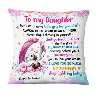 Personalized Mom Grandma Daughter Granddaughter Unicorn Pillow - Thegiftio