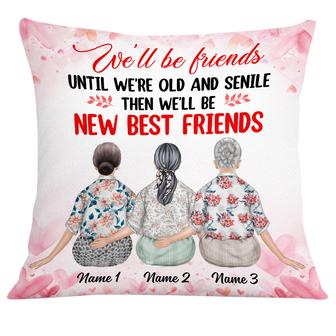 Personalized Senile And Old Friends Pillow - Thegiftio UK