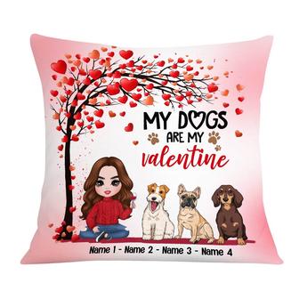 Personalized Dog Mom, Fur Mama For Life, Dog Valentine, My Dog Is My Valentine Pillow - Thegiftio