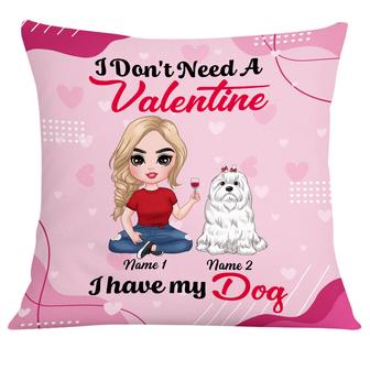 Personalized Dog Valentine Mom Pillow - Thegiftio UK