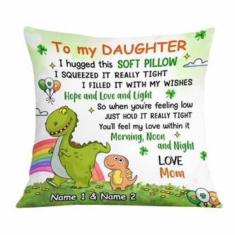 Personalized Dinosaur Patrick's Day Mom Grandma To Son Grandson Daughter Granddaughter Pillow - Thegiftio UK