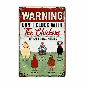 Personalized Chicken Metal Sign for Home Decor - Thegiftio UK