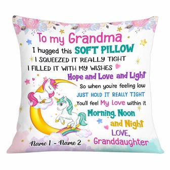 Personalized Love Mom Grandma Unicorn Pillow - Thegiftio