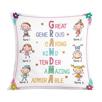 Personalized Love Mom Grandma Grandkids Pillow - Thegiftio UK