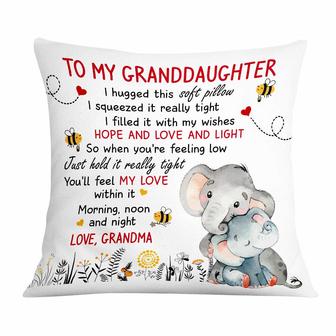 Personalized Mom Grandma Daughter Granddaughter Elephant Pillow - Thegiftio UK