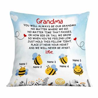 Personalized Love Mom Grandma Bee Pillow - Thegiftio UK