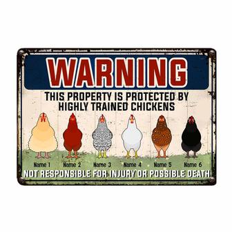 Personalized Metal Sign for Chicken Lovers - Thegiftio UK