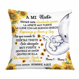Personalized Mom Grandma Daughter Granddaughter Son Grandson Spanish Mamá Abuela Elephant Pillow - Thegiftio