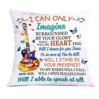 Personalized Gift For Guitar Lovers, I Can Only Imagine Pillow - Thegiftio UK