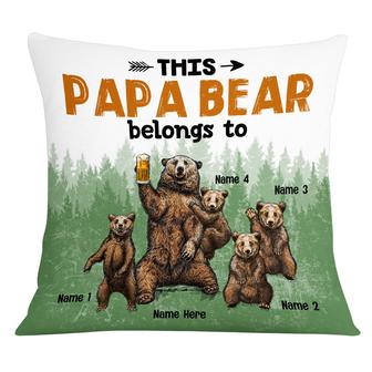 Personalized Bear Love Dad Grandpa Pillow - Thegiftio