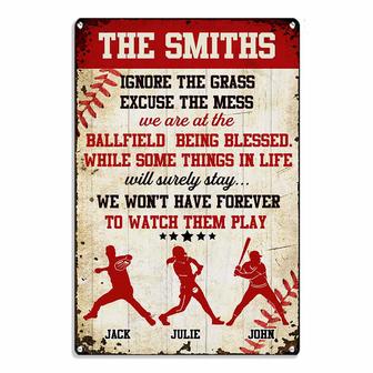 Personalized Softball Baseball Lover Metal Sign - Thegiftio