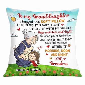 Personalized Mom Grandma Daughter Granddaughter Son Grandson Hug This Pillow - Thegiftio