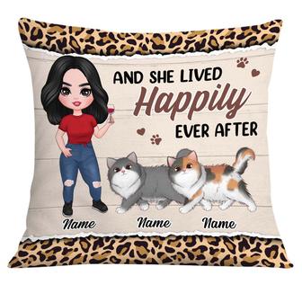 Personalized Cat Mom Happily Ever After Pillow - Thegiftio