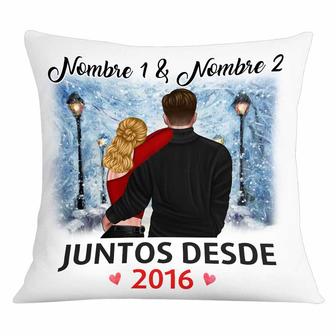 Personalized Couple Spanish Pareja Together Since Pillow - Thegiftio UK