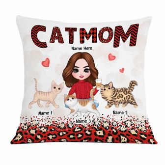 Personalized Cat Mom Pillow - Thegiftio