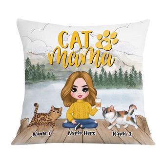 Personalized Cat Owner Gift, Pet Lover, Cat Mama Pillow - Thegiftio