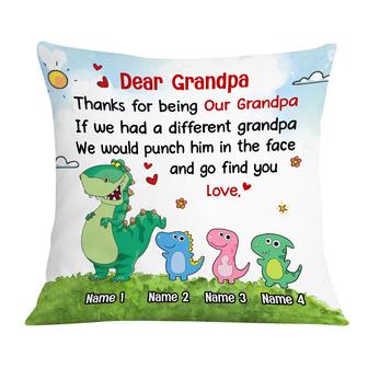 Personalized Love Dad Grandpa Dinosaur Pillow - Thegiftio UK