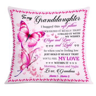 Personalized Mom Grandma Daughter Granddaughter Butterfly Pillow - Thegiftio UK