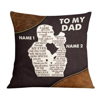 Personalized Love Dad Grandpa, To My Dad Pillow - Thegiftio UK