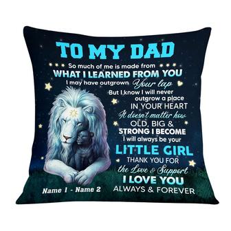Personalized Love Dad Grandpa Lion Pillow - Thegiftio UK