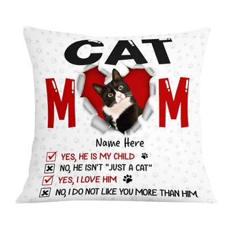 Personalized Cat Mom Pillow - Thegiftio