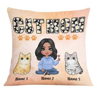 Personalized Cat Mom Pillow - Thegiftio