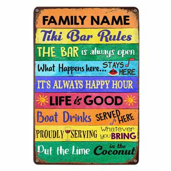 Personalized Metal Sign for Backyard Tiki Bar Lovers - Thegiftio UK