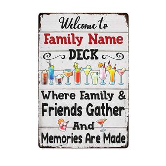 Personalized Deck Gardening Friends Memories Metal Sign - Thegiftio UK