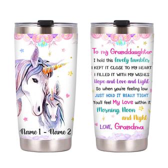 Personalized Mom grandma Daughter Granddaughter Unicorn Steel Tumbler - Thegiftio UK