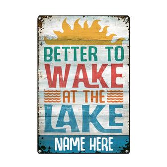 Personalized Outdoor Metal Sign for Lake Lovers - Thegiftio UK