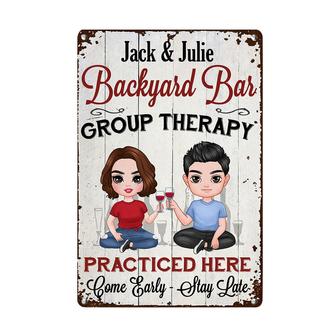 Personalized Bar Decor, Backyard Bar Outdoor Metal Sign - Thegiftio UK