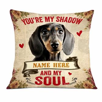 Personalized Dog Photo My Shadow My Soul Pillow - Thegiftio UK