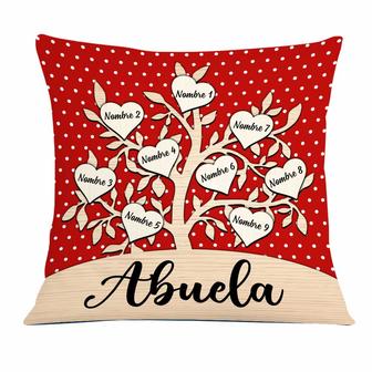 Personalized Spanish Grandson Granddaughter Son Daughter Mom Grandma Abuela Pillow - Thegiftio