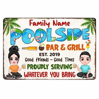 Personalized Vintage Metal Sign for Pool Lovers - Thegiftio UK