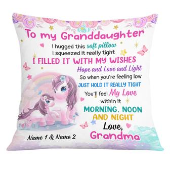 Personalized Unicorn Daughter Granddaughter Mom Grandma Pillow - Thegiftio