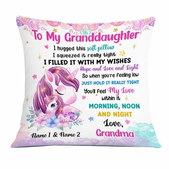 Personalized Unicorn Daughter Granddaughter Mom Grandma Pillow - Thegiftio