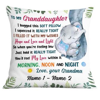 Personalized Elephant Daughter Granddaughter Mom Grandma Pillow - Thegiftio UK